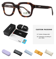 Nouveauté Monture de lunettes optiques carrée de luxe en acétate BIO unisexe de haute qualité, logo personnalisé, style fait main