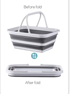 <span class=keywords><strong>Grand</strong></span> seau à eau pliable en plastique silicone rectangulaire de 25L pour vêtements <span class=keywords><strong>jouets</strong></span> Capacité de 25L - Product Image 3