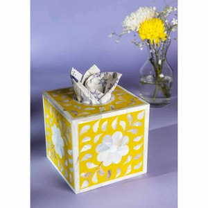 New Arrival Bone Inlay <b>Pattern</b> Design <b>Tissue</b> Storage Box Holder for Wedding Table Centerpieces Decorations - Product Image 2