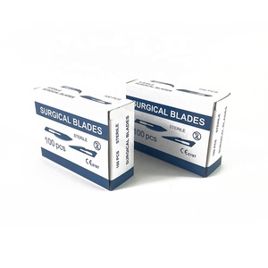 Scalpels ophtalmiques stériles jetables certifiés CE # 18 Lames chirurgicales à bord manuel aiguisé pour procédures ophtalmiques <span class=keywords><strong>Farhan</strong></span> Co - Product Image 3
