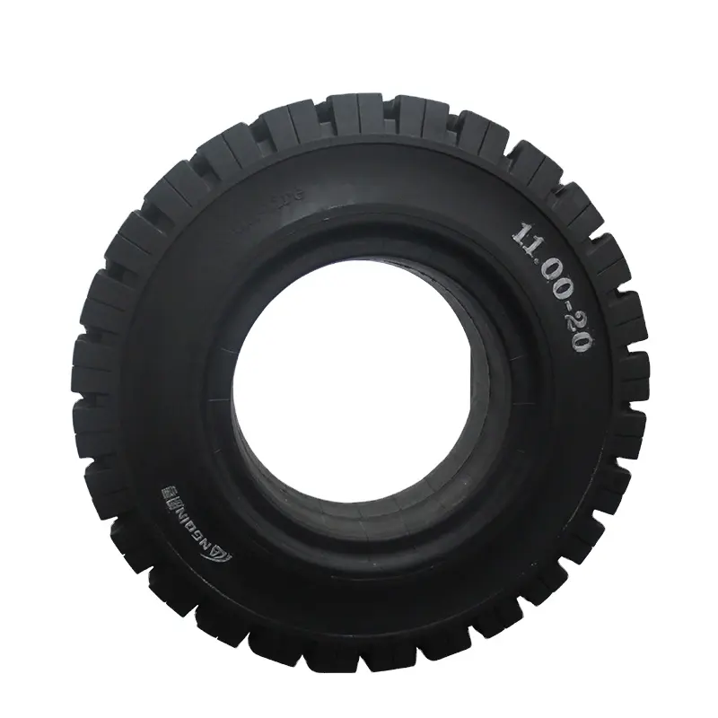 무거운 장비 타이어 11.00-20 솔리드 타이어 림 로더 프론트 갠트리 크레인 포트 RTG 솔리드 타이어