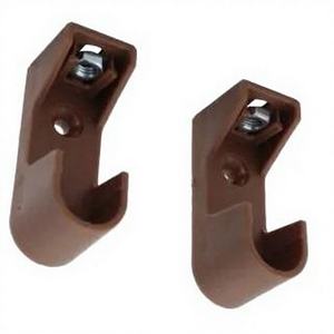 18mm Brown Square Pipe Holder <b>Hardware</b> Product Model 18366 - Product Image 1