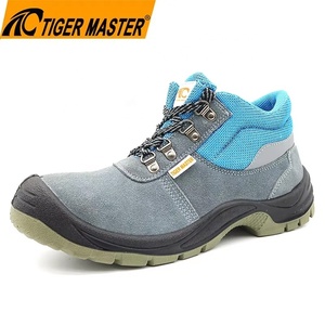 Scarpe Antinfortunistiche Tiger Master per Uomo, Economiche, con Punta in Acciaio Antiurto, Antiperforazione, in Pelle Scamosciata Blu, Antiscivolo, Resistenti all'Olio, Suola in PU - Product Image 1