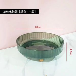 <b>Rotating</b> Kitchen <b>Spice</b> <b>Rack</b> Transparent Green 1 Tier Multi Functional Storage Organizer For Seasonings And Condiments - Product Image 4