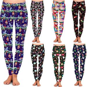 Gran oferta, estampado de Color azul marino, Color arcoíris, pata de perro, estampado de hueso, polainas suaves de cintura alta - Product Image 1