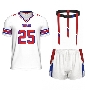 Manufacturer Custom Flag Football Uniforms OEM American Football Jersey and <b>Shorts</b> Set - Product Image 3