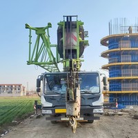 Grue sur camion Zoomlion ZTC250H d'occasion de 25 tonnes, modèle 2021, moteur Weichai, hydraulique KYB, hauteur de levage de 50 m, 8001-10000 heures de fonctionnement, à vendre