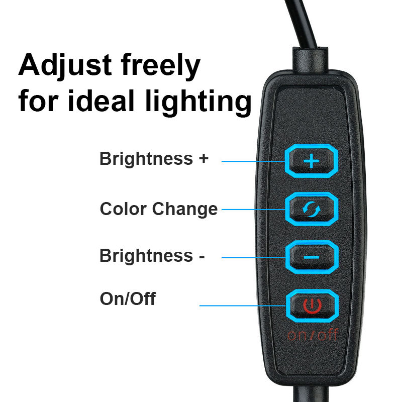 Professional 360 Rotation Stand Ring Light with Holder Selfie Ringlight for Phone LED Desk Tripod for Photography Lighting Lamp