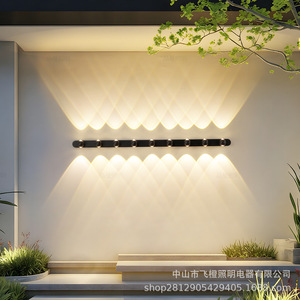 โคมไฟติดผนัง LED สำหรับภายนอกอาคาร กันน้ำ เหมาะสำหรับประตูวิลล่า ระเบียง ระเบียงบ้าน ไฟส่องผนังรูปทรงเนินเขา - Product Image 1
