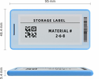 Label Penyimpanan E-Paper YZY NFC 2.9 Inci Layar E-Ink QR/Kode Batang Resolusi 296x128 Hitam/Putih untuk Inventaris Gudang