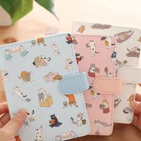 Carnet en cuir PU personnalisable avec motif chat adorable – Impression sur mesure pour étudiants, agenda scolaire, journal intime – Cadeau promotionnel en gros
