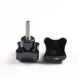 Wxsny OEM M4 M5 <span class=keywords><strong>M6</strong></span> Nam Nữ nhựa PA PP núm núm kẹp có khía đầu đen nhựa ngón tay cái vít với chèn đồng thau - Product Image 4