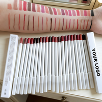 Crayon à lèvres longue durée imperméable à l'eau, haute pigmentation, anti-bavures, pour le maquillage quotidien, look de bureau et tenue toute la journée