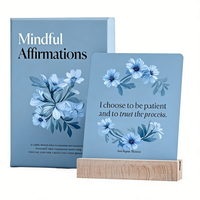 Jeu de cartes d'affirmations positives personnalisées, papier imperméable, personnalisé pour les femmes, cadeau de soin personnel