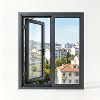 Fenêtre à battant en acier série 70 pour villa de luxe, à rupture de pont thermique, insonorisée, certifiée Energy Star NFRC, verre Low-E, pour salle de bain et chambre à coucher (normes UE)