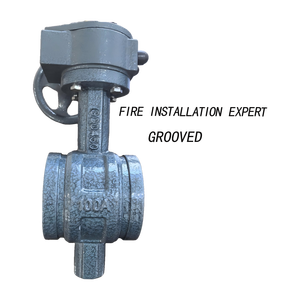 שסתום פרפר מחורץ עם תמסורת תולעתית, ידית ידנית, גוף ברזל יצוק, אטם EPDM, למערכות ממטרות (DN50-DN2000) - Product Image 3