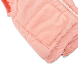 Gilet di fabbrica personalizzato per bambini autunno inverno tinta unita senza maniche con Zip trapuntata per bambini giacca da esterno per bambine - Product Image 6