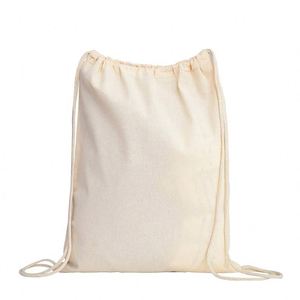 Wholesale Custom Logo Eco-Friendly Reusable Cotton Canvas <b>Drawstring</b> Bag Big Capacity String <b>Backpack</b> for Shopping and Gym - Product Image 1