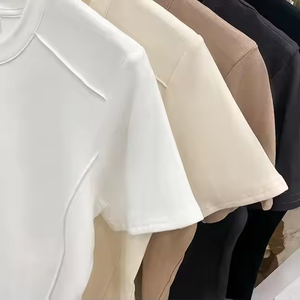 Camisetas Cortas de Alta Calidad con Logotipo Personalizado, Ajustadas, de Manga Corta Raglán, Multicolores, para Mujer, Estilo Casual - Product Image 6