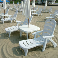 Chaise longue d'extérieur en plastique pour hôtels, terrasses et piscines – Vente en gros, design varié