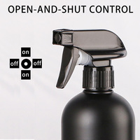 Vente en gros de flacons pulvérisateurs à gâchette en HDPE noir mat de 500 ml (16 oz), résistants aux produits chimiques, pour solutions de nettoyage multi-usages