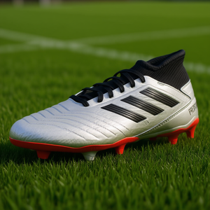 Chaussures de football Adidas Predator 19.3 FG pour homme, argent et noir, tige synthétique, semelle extérieure en caoutchouc, semelle intermédiaire en EVA, doublure en mesh, printemps - Product Image 2