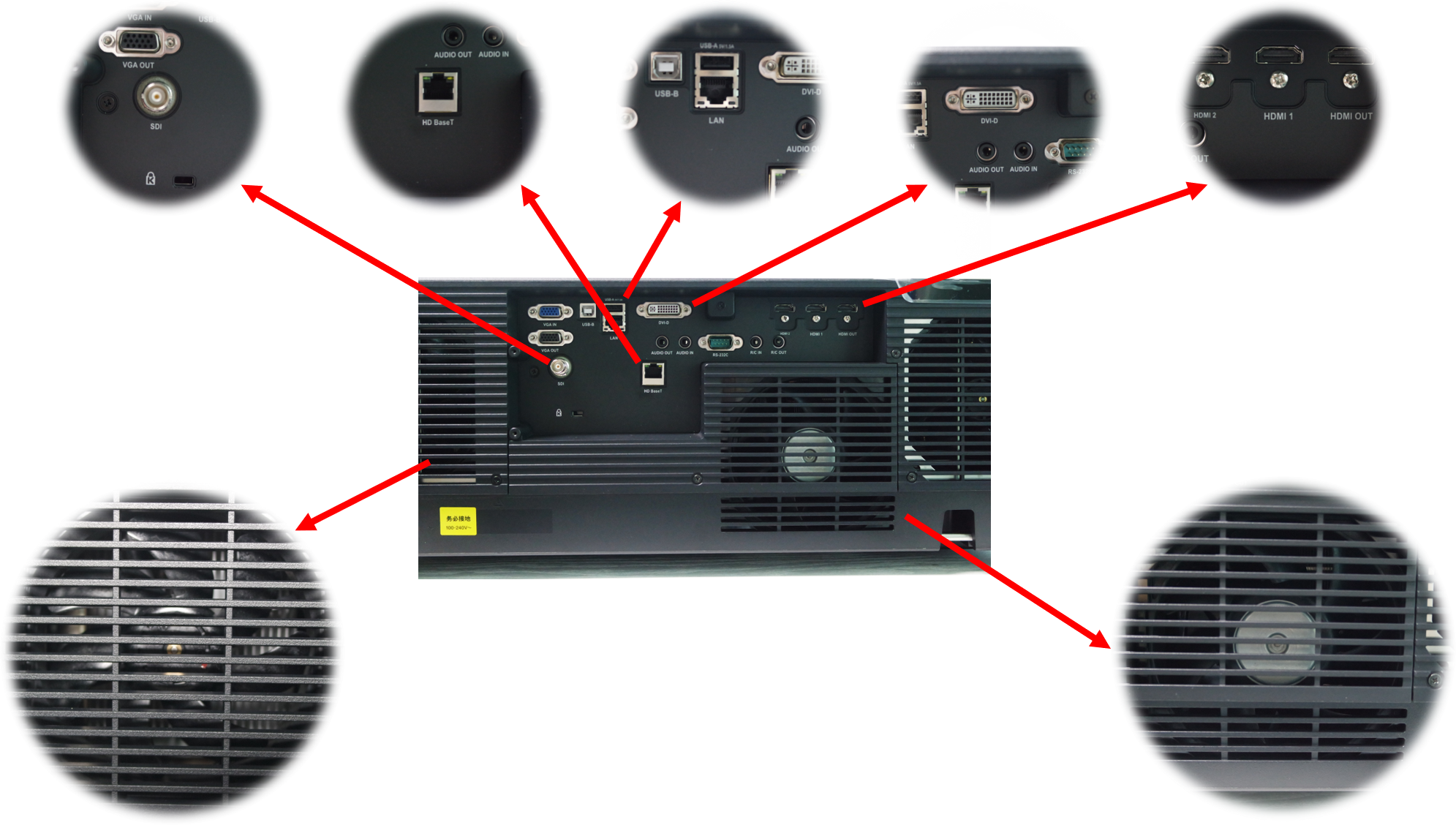 3LCD Outdoor Venue 4k 20000 Lumen Laser Projector , Building 3D Mapping Projector