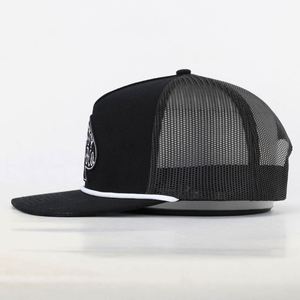 Gorra Trucker de Malla de Algodón de 5 Paneles al por Mayor con Logotipo Personalizado y Diseño a Rayas para Viajes y Deportes al Aire Libre - Product Image 6