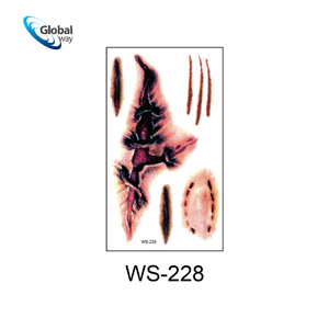Autocollants de cicatrices de maquillage d'Halloween, plaies temporaires et autocollants de points de suture avec effets sanglants - Product Image 4