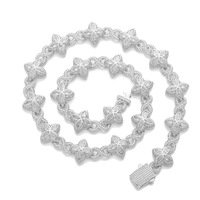 DH00021Hip-Hop Rap trèfle à quatre feuilles Bracelet à la mode Cool élégant haut de gamme 5A Zircon collier bijoux colorés