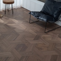 Plancher en bois composite multicouche à motif noué chinois, irrégulier, en noyer noir naturel