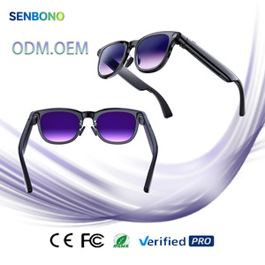 SENBONO Nuevas Gafas Inteligentes con Cámara de 8MP, Respuesta en Tiempo Real, Llamadas Inalámbricas, Traducción por IA GPT, Reproductor de Música, Ejercicio al Aire Libre, WiFi - Product Image 1