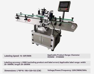 Etiquetadora Automática Multifuncional TEBAK para Botellas Redondas, Etiquetado Frontal y Trasero de <span class=keywords><strong>Agua</strong></span> <span class=keywords><strong>Mineral</strong></span> - Product Image 2