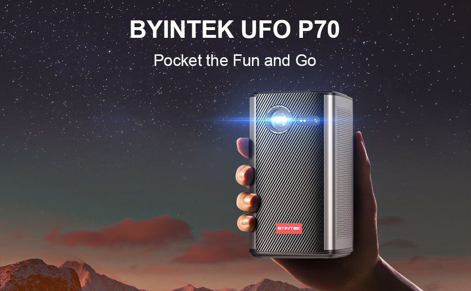 BYINTEK P70S 小型プロジェクター 4K対応 内蔵バッテリー BYINTEK P70