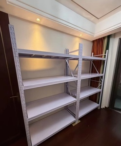 Blue Steel Storage Rack With Powder Coating Durable <b>Shelving</b> <b>Unit</b> Assembled 4 Tier Warehouse Rack - Product Image 3
