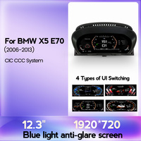 Tableau de Bord Numérique MEKEDE 12,3 Pouces 4 Cœurs LCD Compteur de Vitesse pour BMW X5-E70 2006-2013 Système LINUX