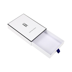 Personalized <b>Silver</b> Gold Foiling Premium Rigid Cardboard Slide Drawer Jewelry Gift <b>Box</b> with Paper Insert for Bracelets - Product Image 2