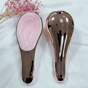 Vente en gros <span class=keywords><strong>brosse</strong></span> à poils humides Promotion <span class=keywords><strong>pas</strong></span> <span class=keywords><strong>cher</strong></span> Rose or Rose marque privée galvanisée démêlante <span class=keywords><strong>brosse</strong></span> à cheveux - Product Image 2