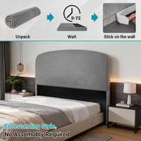 Neues Design Komprimiertes Kopfteil für Einzelbett Hochwertig Weich Gepolstert Modular Werkzeuglos Lagernd Verfügbar