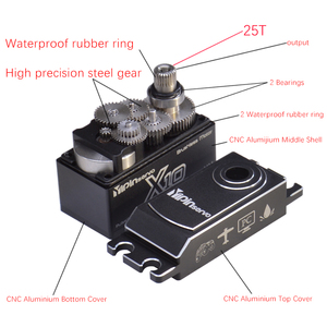 Yipinservo Borstelloze X15 15Kg Hv Digitale <span class=keywords><strong>Motor</strong></span> Met 25T Arm Voor Drift Rc Auto Robot Vliegtuig Vleugel Zld - Product Image 4