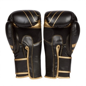Gants de boxe en cuir en gros avec rembourrage en mousse épaisse, paume antidérapante et fermeture auto-agrippante pour l'entraînement de boxe des adultes et l'utilisation en salle de sport - Product Image 1