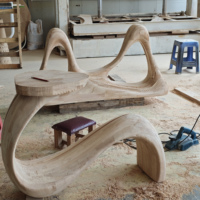 Table console en bois massif de peuplier naturel, forme unique et élégante, pour hôtel et salon – Collection 2026 du fabricant Creative Hallway Furniture