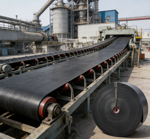 Bande transporteuse auto-extinguissante et résistante au feu pour le service de découpe de cendres et de poussière de cendres de centrales électriques, marque BOTHWIN, Shandong - Product Image 1