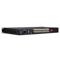 12G HD SDI to Fiber Optic Converter 16 Ports Multi-Channel SDI over Fiber Extender Transmitter Receiver Up to 80KM