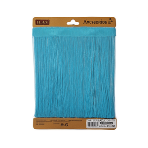 Nastro con frange Ilan 15 cm x 11,5 m blu cielo per decorazioni e artigianato - Product Image 1