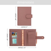 Yihe Best Seller 30MM 6 Bague en or rose A6 Reliure en cuir de litchi souple Portefeuille Sacs à feuilles de mouche pour la gestion du budget de trésorerie