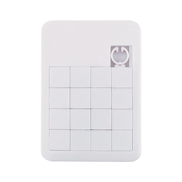 Porte-clés puzzle coulissant vierge à 16 grilles, imprimable par transfert thermique, en ABS écologique, type Hua Rong Dao, casse-tête pour personnalisation