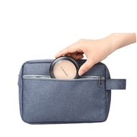 Sac de toilette portable transparent en polyester imperméable, séparation sec/humide, pour voyage unisexe