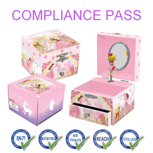 Joyero musical Jakos Princess <span class=keywords><strong>para</strong></span> niñas pequeñas con música y muñeca princesa giratoria - Almacenamiento <span class=keywords><strong>para</strong></span> aretes, anillos, etc. - Product Image 4