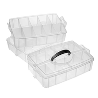 Portable multifonctionnel PP mallette de rangement pour matériel de pêche leurre boîte multicouche bijoux stockage plastique pêche leurre crochet appât